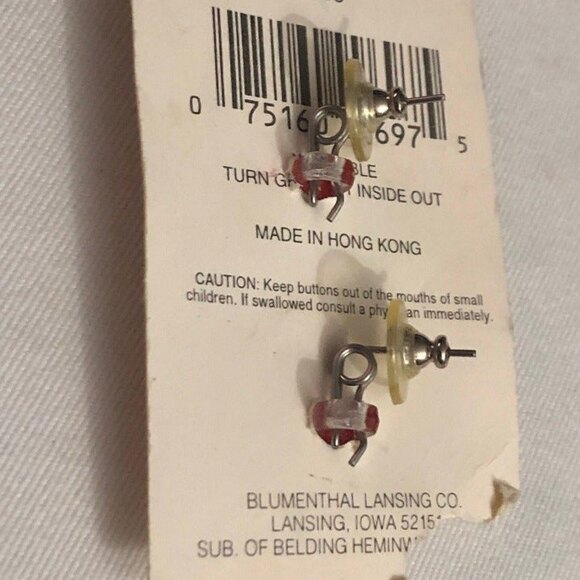 School Days Handmade Lunch Box Button Earrings NOC - Picture 3 of 6